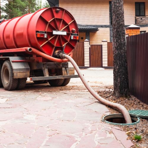 Champion Septic Tank team using advanced equipment for septic system inspection.